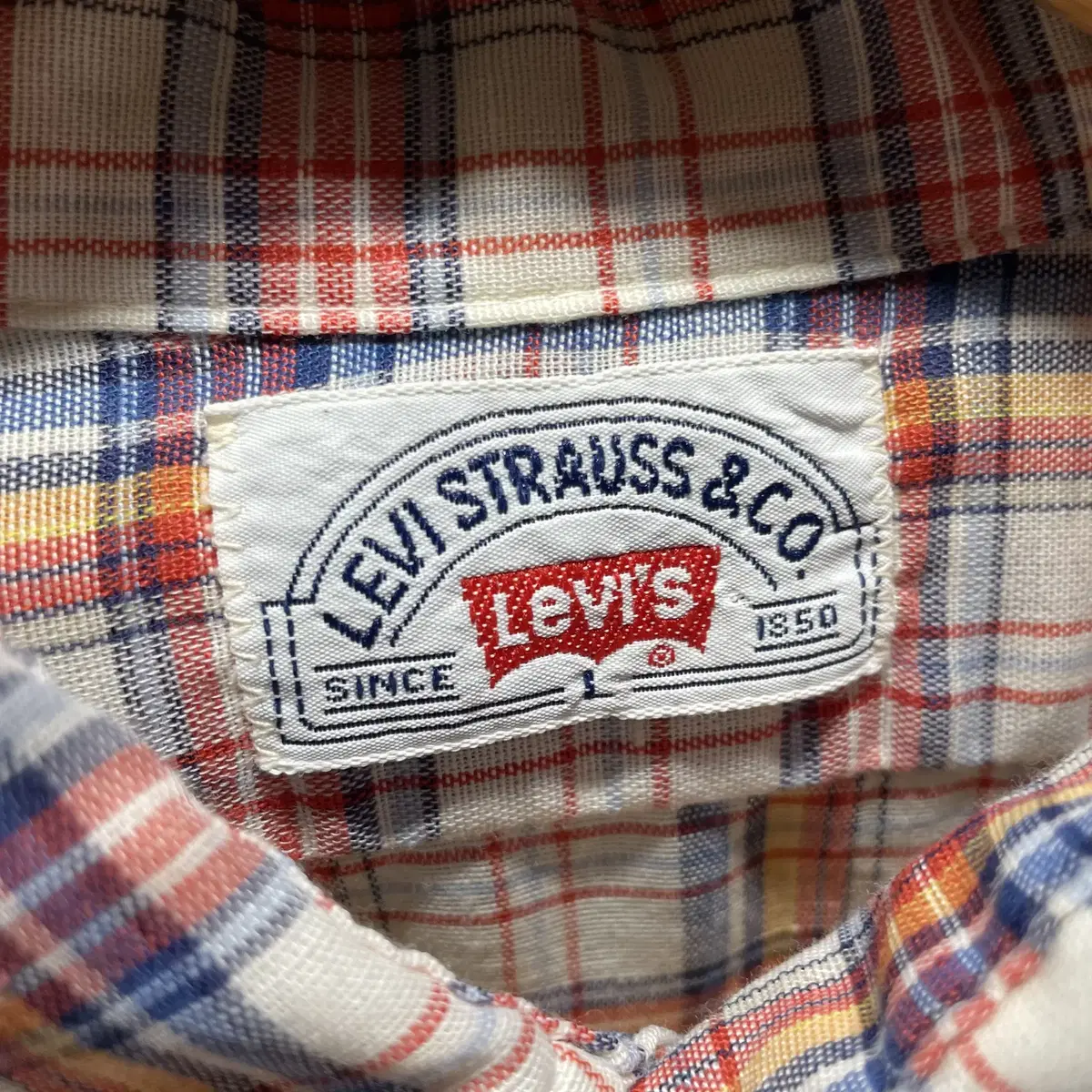 Levis 리바이스 웨스턴 체크셔츠