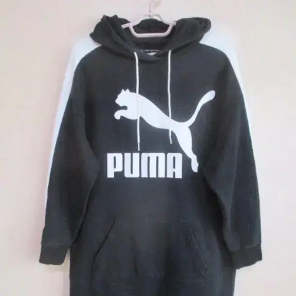 PUMA 블랙 롱 후드