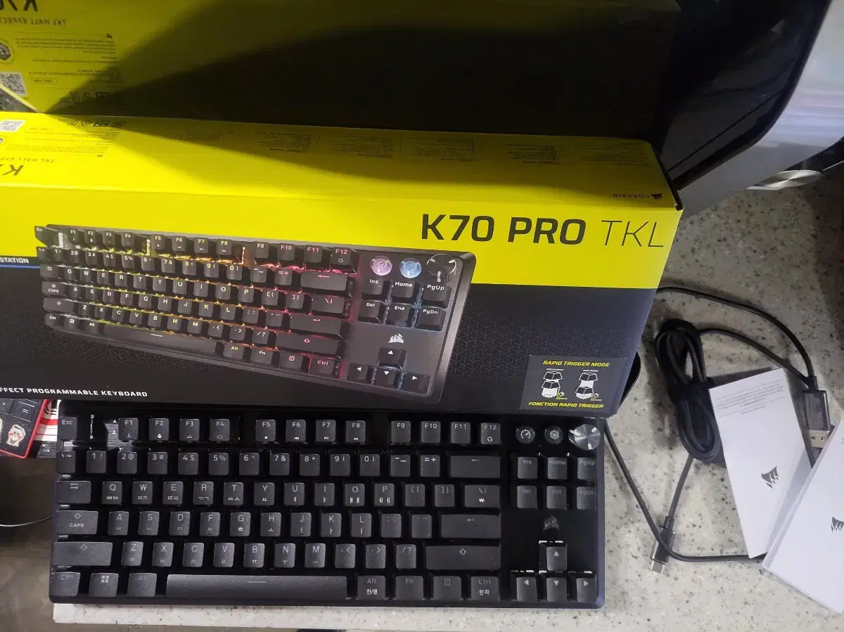 커세어 K70 PRO TKL MGX 래피드트리거