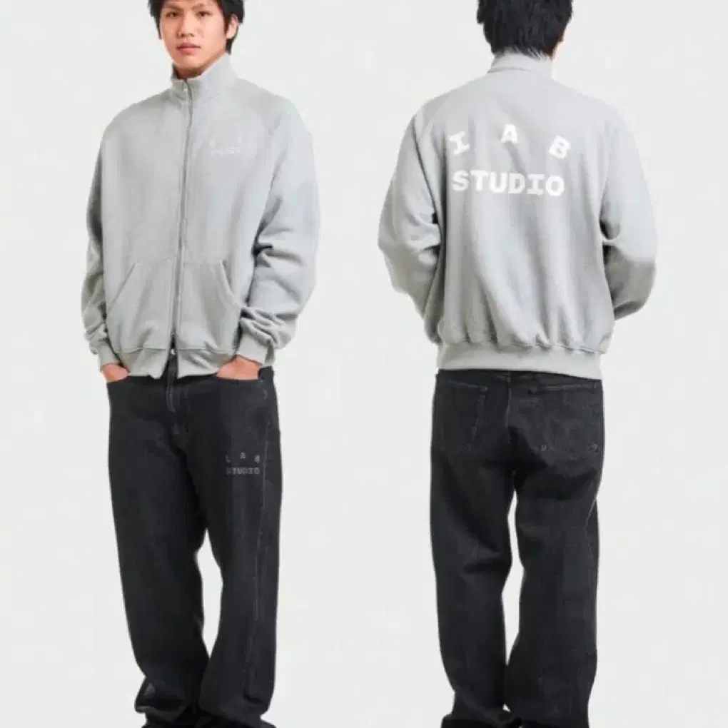 아이앱 스튜디오 투웨이 풀 집업 Gray White (L,XL)