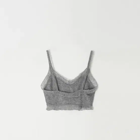 Cashmere Frill Bustier (gray)