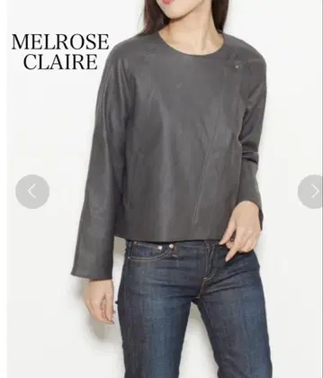 MELROSE claire 인조 가죽 노카라 자켓