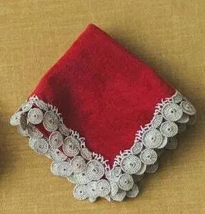 유하이무 니카자와 레이스 타월 손수건 미사용 새상품