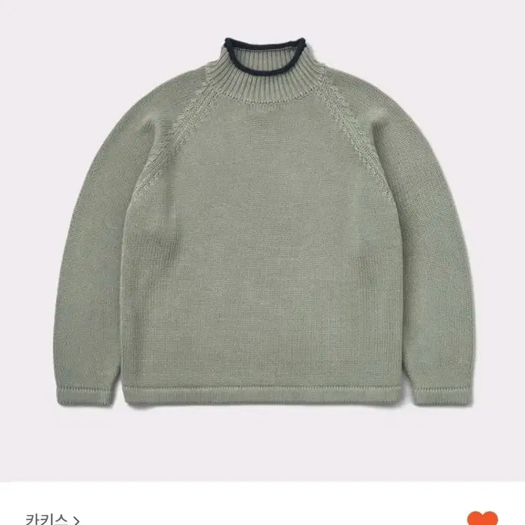 카키스 Overdyed Roll Neck Sweater Grey M사이즈