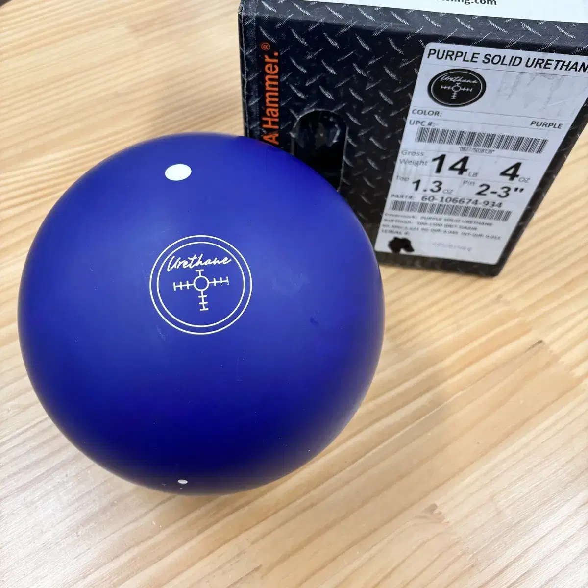 Saebol) Hammer Purple Solid 14p Urethane Bowling Ball on
