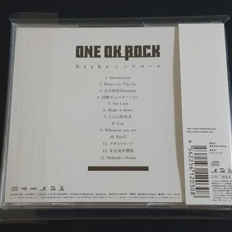 ONE OK ROCK 원오크락 4집 앨범 니치 신드롬 원오크록 음반