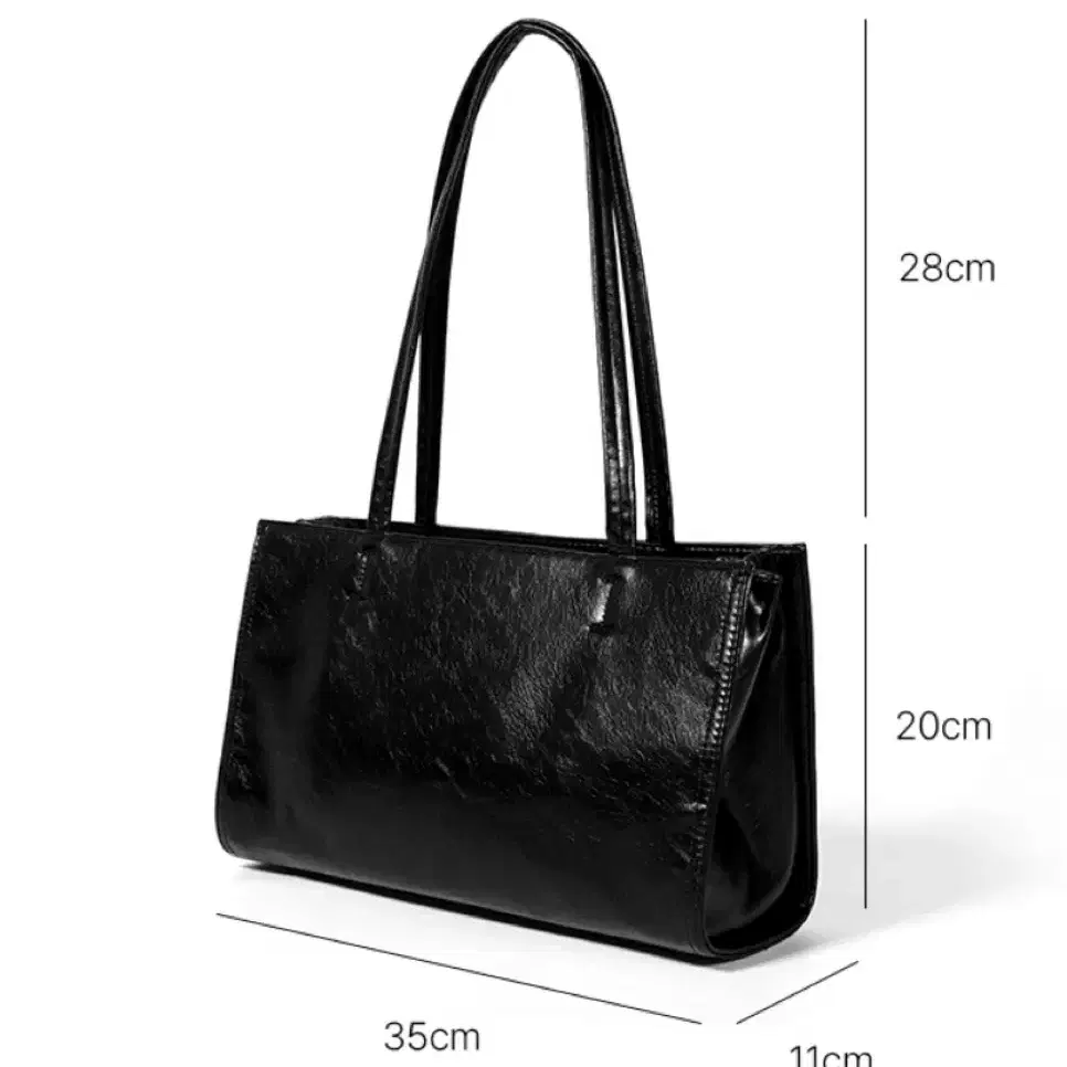 어라운드앤 Glossy bag black 글로시백