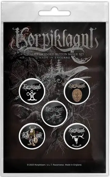 KORPIKLAANI 버튼 핀 배지 세트 미사용 새상품