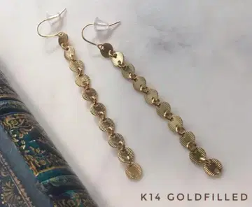 14kgf 디스크 참 스윙 귀걸이 골드 오쿠사 나오코 IENA 계열에