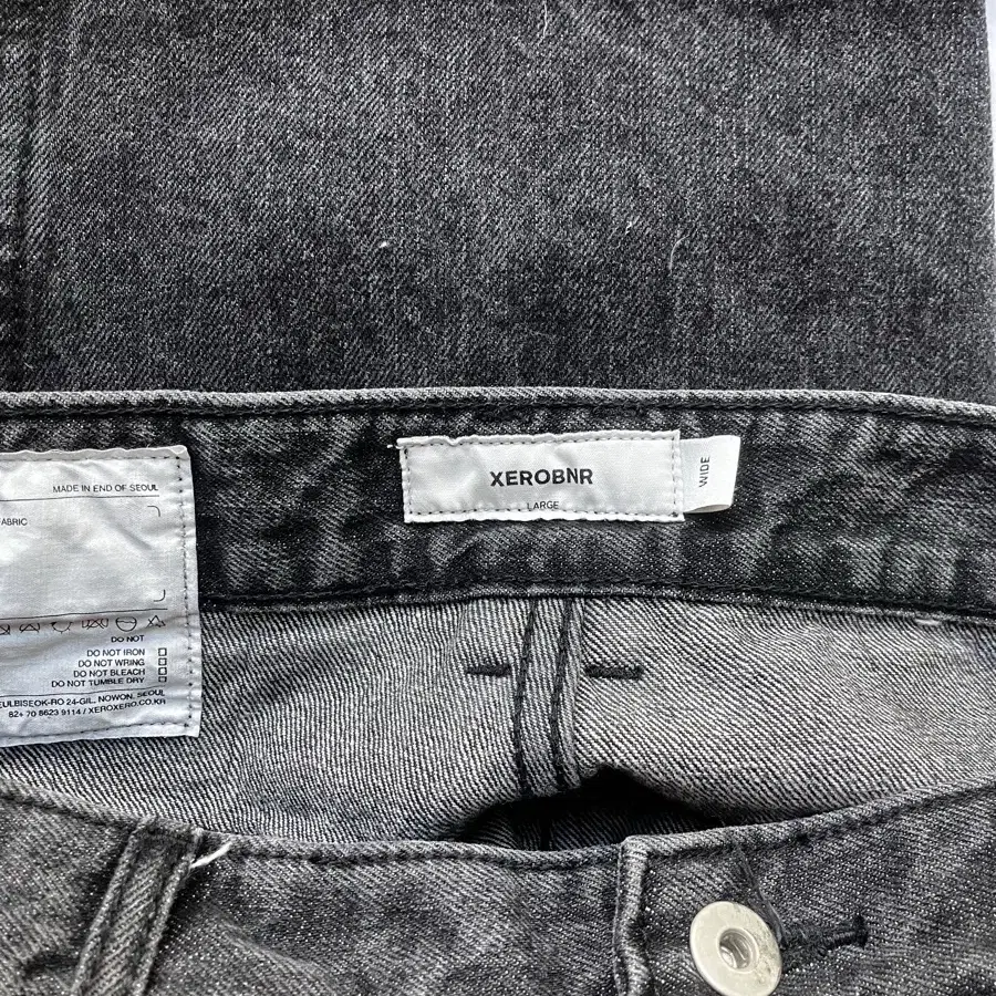 [L] 제로 와이드 흑청 Deep One Tuck Denim Pants