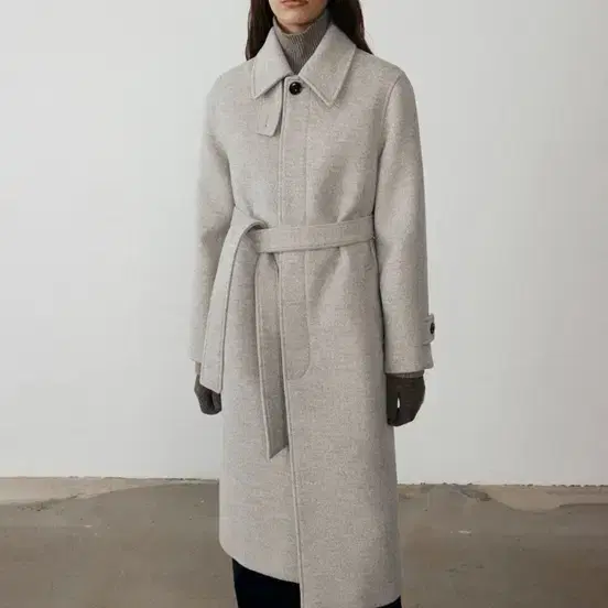 던스트 unisex belted wool mac coat 울 맥코트