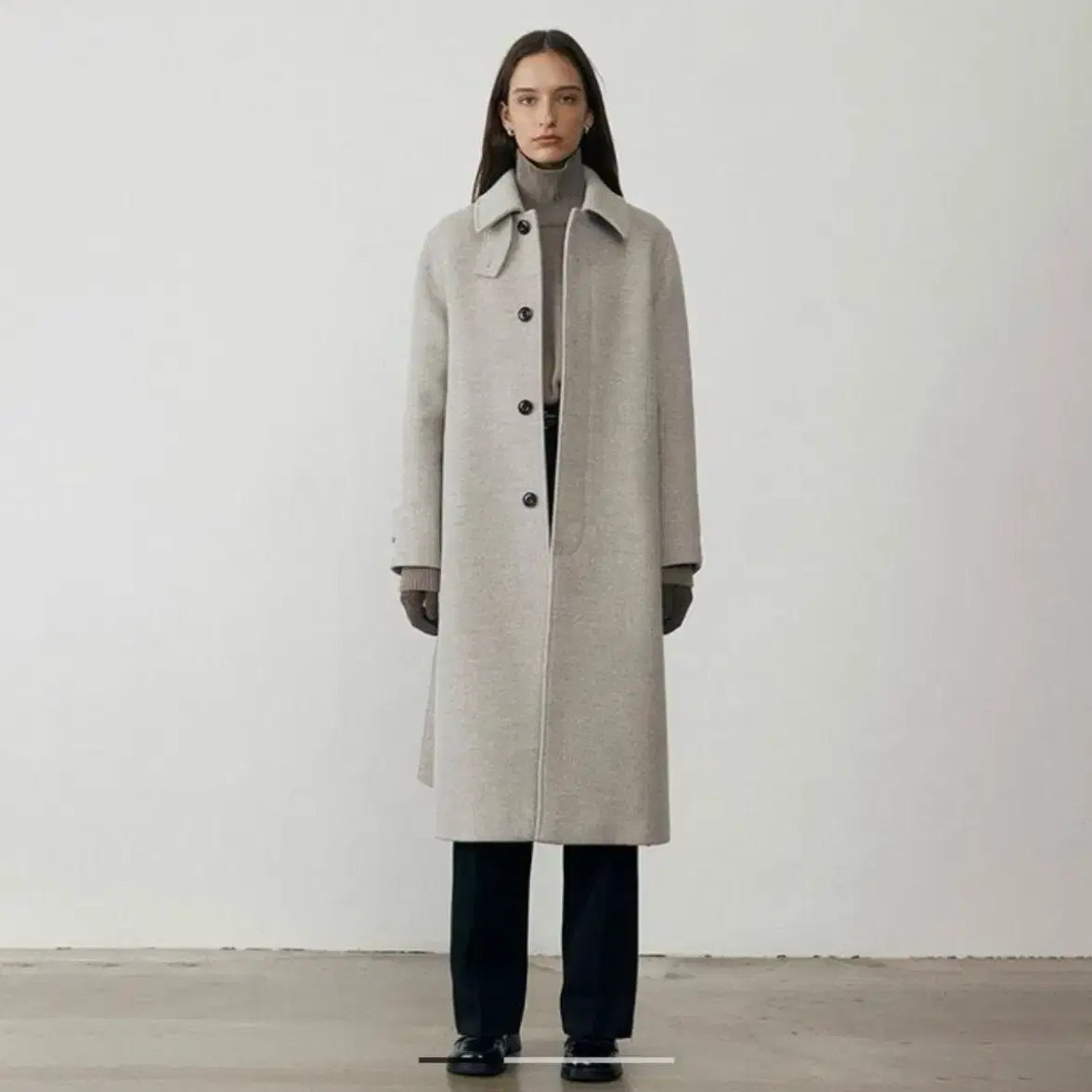 던스트 unisex belted wool mac coat 울 맥코트