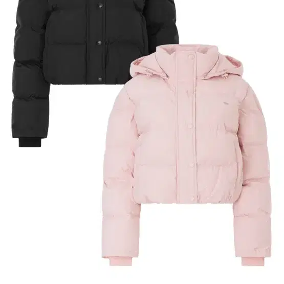 Wellon Basic Crop Puffer Jacket 블랙