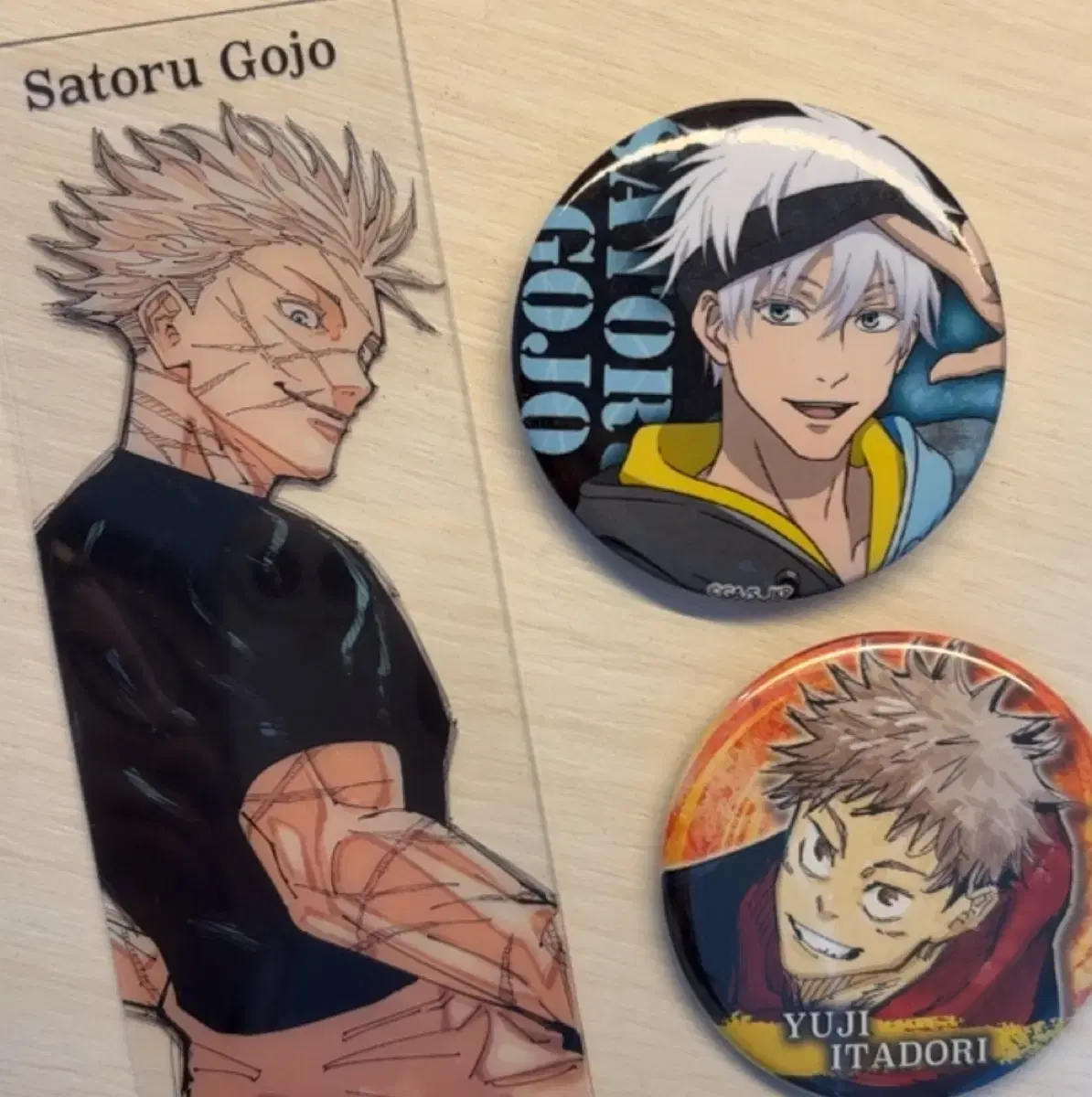 Zuu no Kaiten Satoru Gojo Itadori Yuji Manga pre-order benefit Bookmark, Can Badge