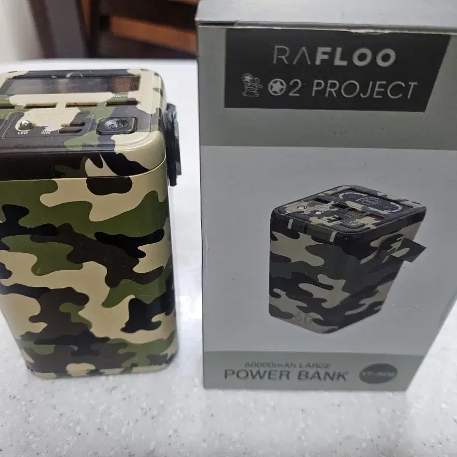 외장밧데리 충전기 rafloo 60000mah 밀리터리