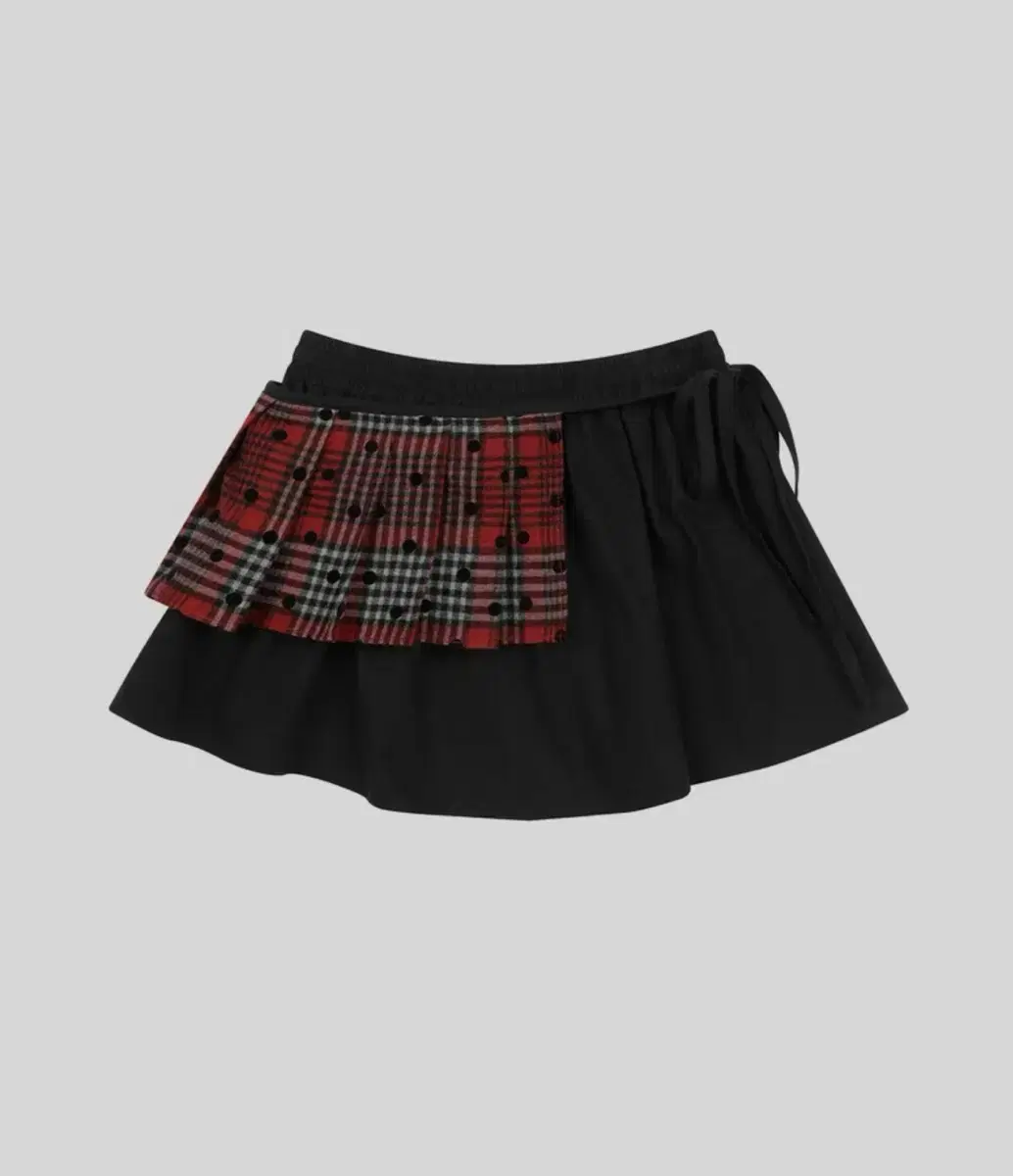 오헤시오 CHECK TWOWAY MINI SKIRT, RED BLACK