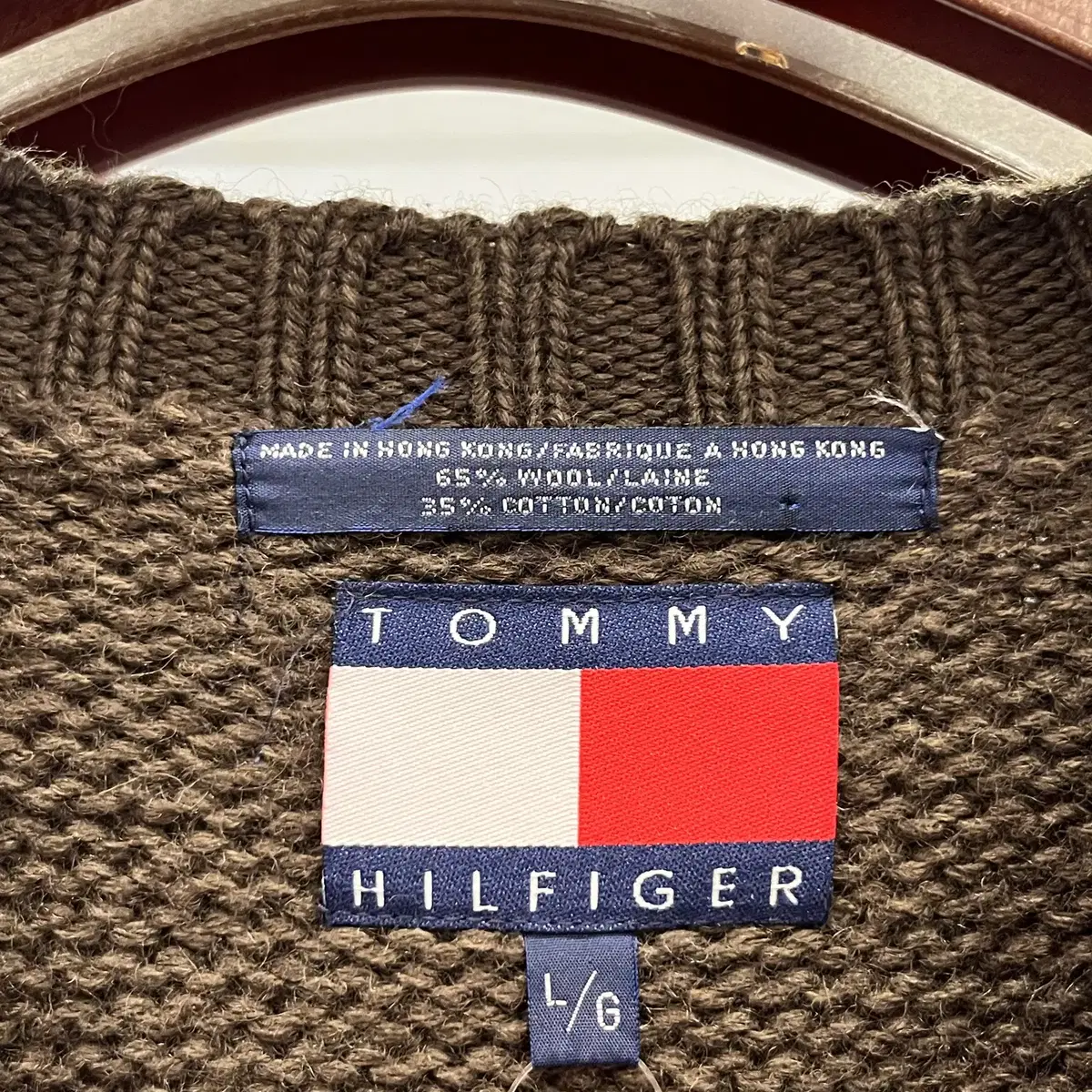 90s Tommy Hilfiger 타미힐피거 헤비울 스웨터 니트