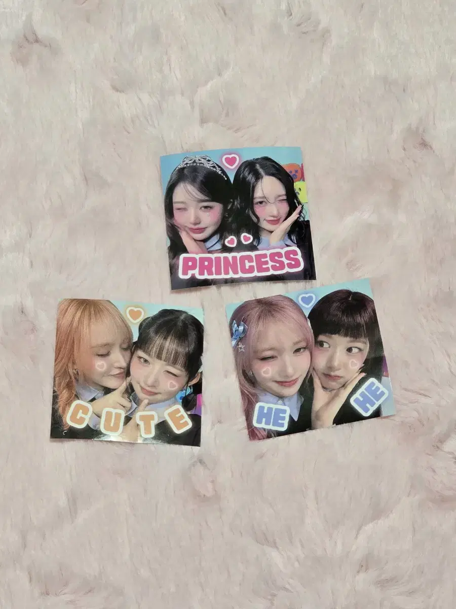 (2+1) 아이브비공굿 사각 커플 스티커
