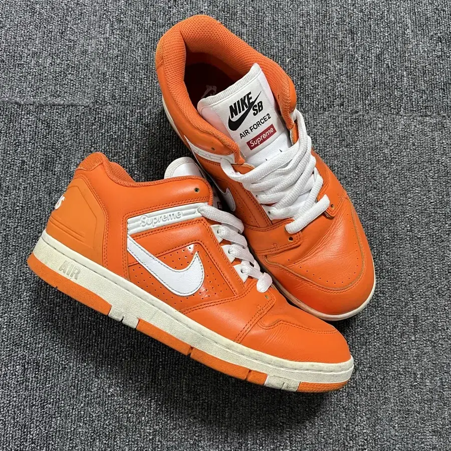 Nike x supreme air force2 나이키 슈프림 오렌지