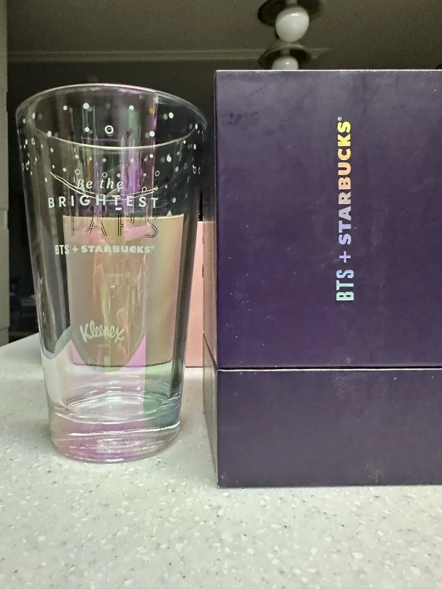 방탄 bts 스타벅스 md 리얼 골드 스타 글라스 500ml