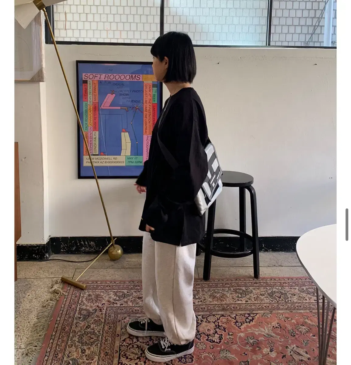 바온 제로드 트레이닝 쭈리 조거바지 오트밀