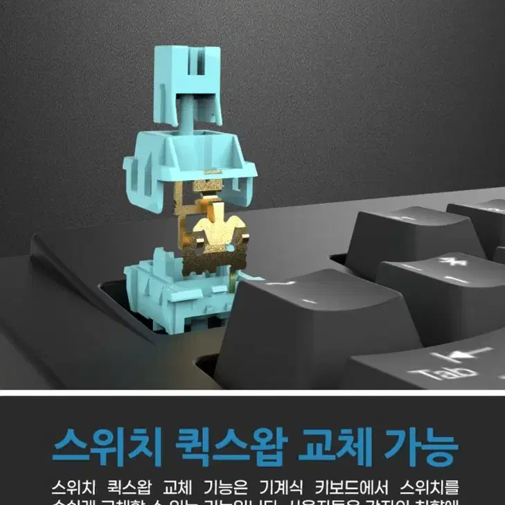 큐센 DT35 104 가스켓 유무선 기계식 화이트 저소음 바다소금축