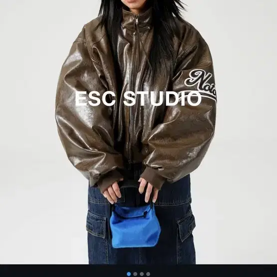 esc studio Notold leather blouson 브라운