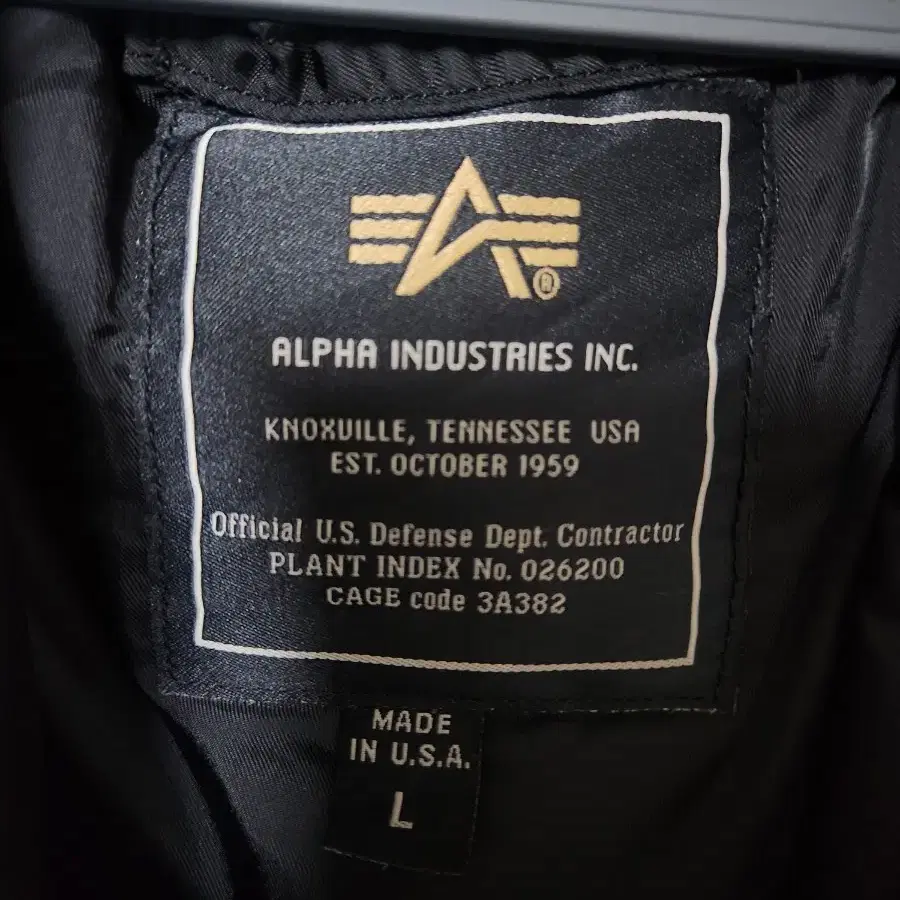 ALPHA INDUSTRIES N-3B 점퍼 블랙 L 한국사이즈XL