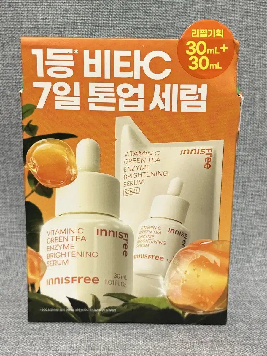 이니스프리 비타씨 그린티 엔자임 잡티 토닝 세럼 30ml+리필 30ml