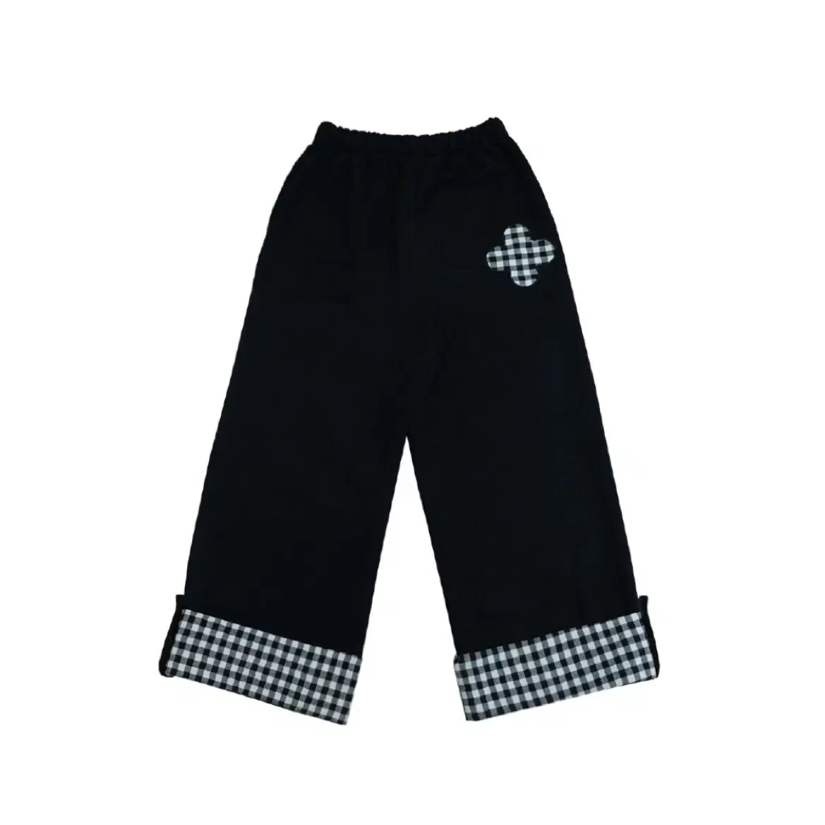 Fazed check folding sweatpants black