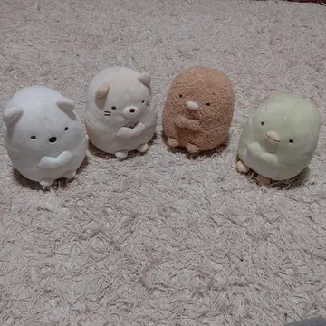 스미코구라시 봉제 인형 세트 시로쿠마, 고양이, 돈가스, 펭귄?