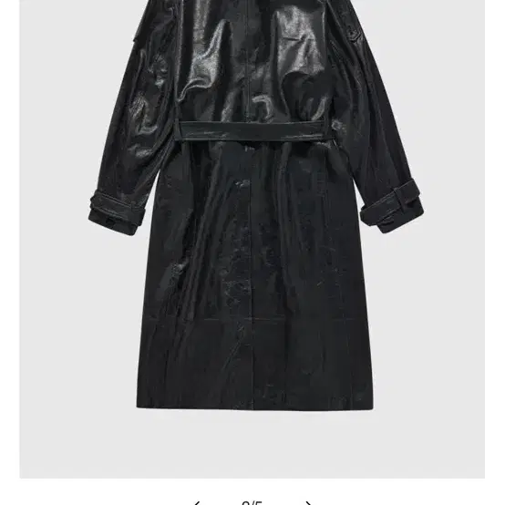 [50] 424 leather trench black 자켓 칸예