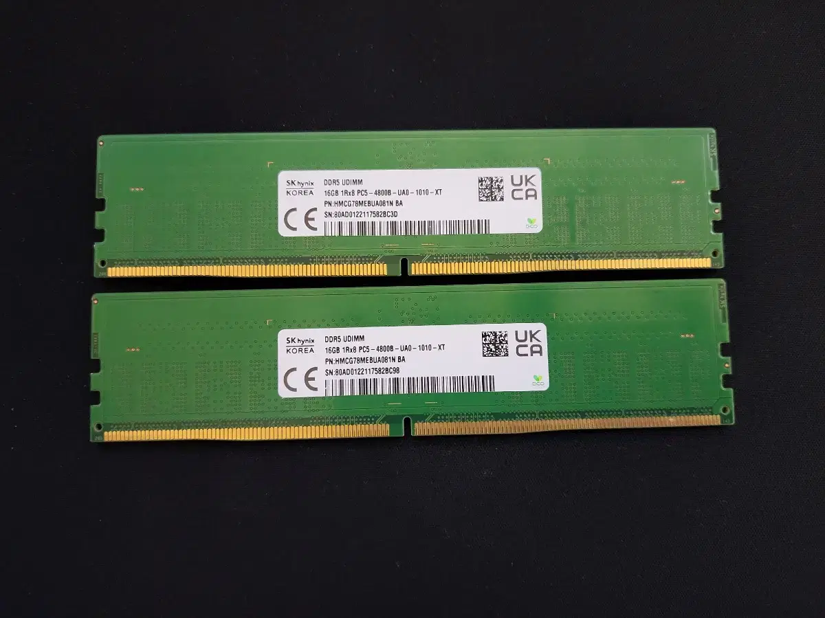 컴퓨터 메모리 하이닉스 DDR5 4800B 32GB