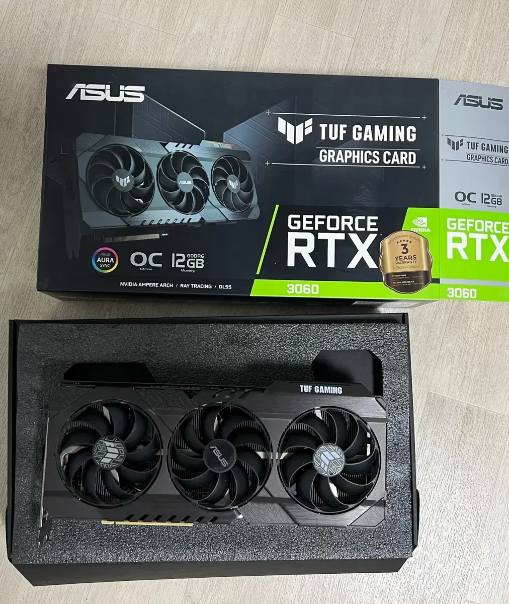 ASUS 지포스 RTX 3060 TUF Gaming O12G OC D6