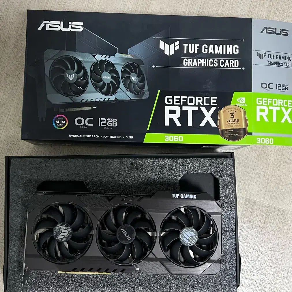 ASUS 지포스 RTX 3060 TUF Gaming O12G OC D6