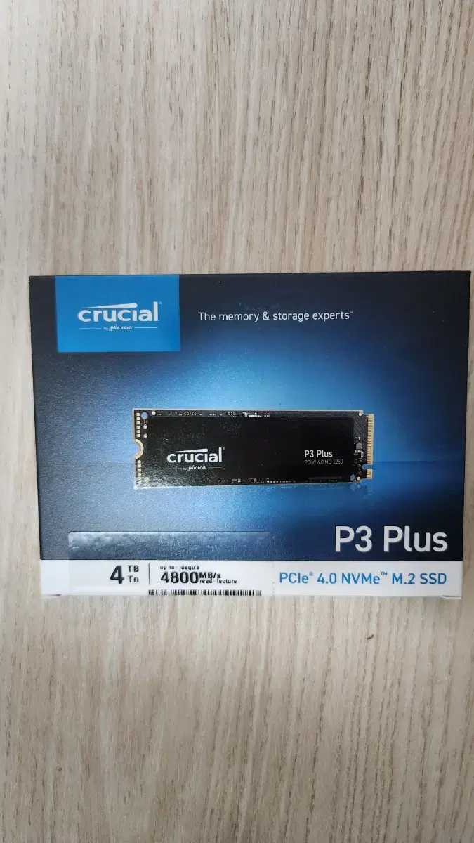 마이크론 크루셜 p3 플러스 4tb ssd 미개봉 팔아요