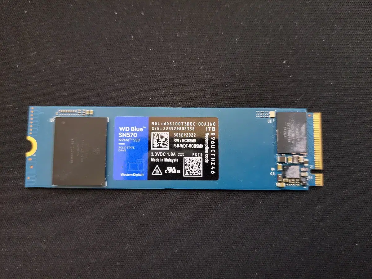 컴퓨터 저장장치 WD SN570 NVME SSD 1TB