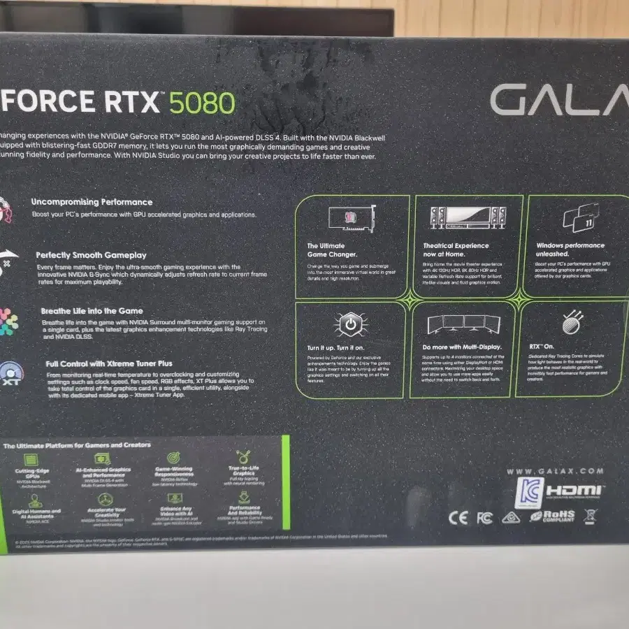 갤럭시 GALAX 지포스 RTX 5080 BLACK OC D7 16GB