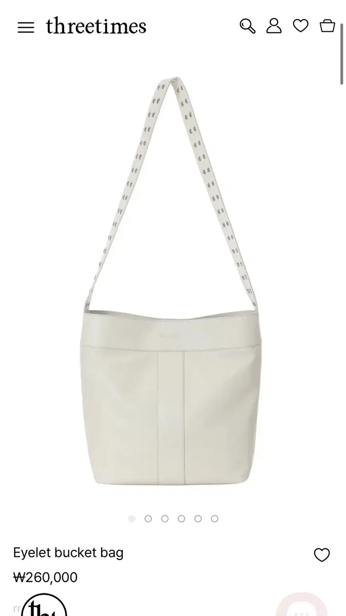 쓰리타임즈 eyelet bucket bag