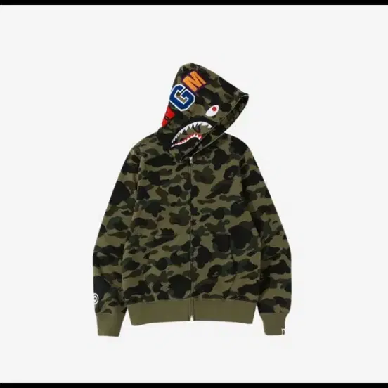 Bape 베이프 녹계 샤크후드 후집 M