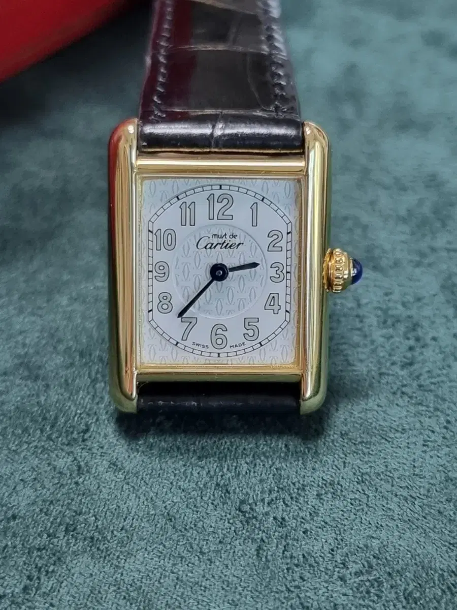 Cartier Tank Must Gold Arabic Numerals Dial Small Watch 2003~2004