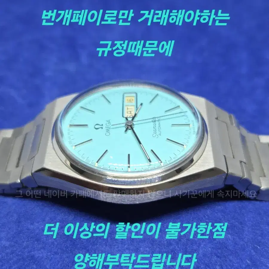 오메가 뻐뻐시 터콰이즈 블루