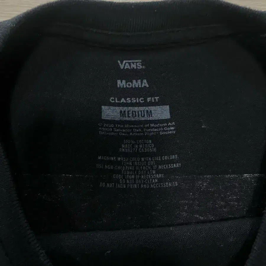 Vans 반스 MoMA 크루넥 티셔츠 블랙 M