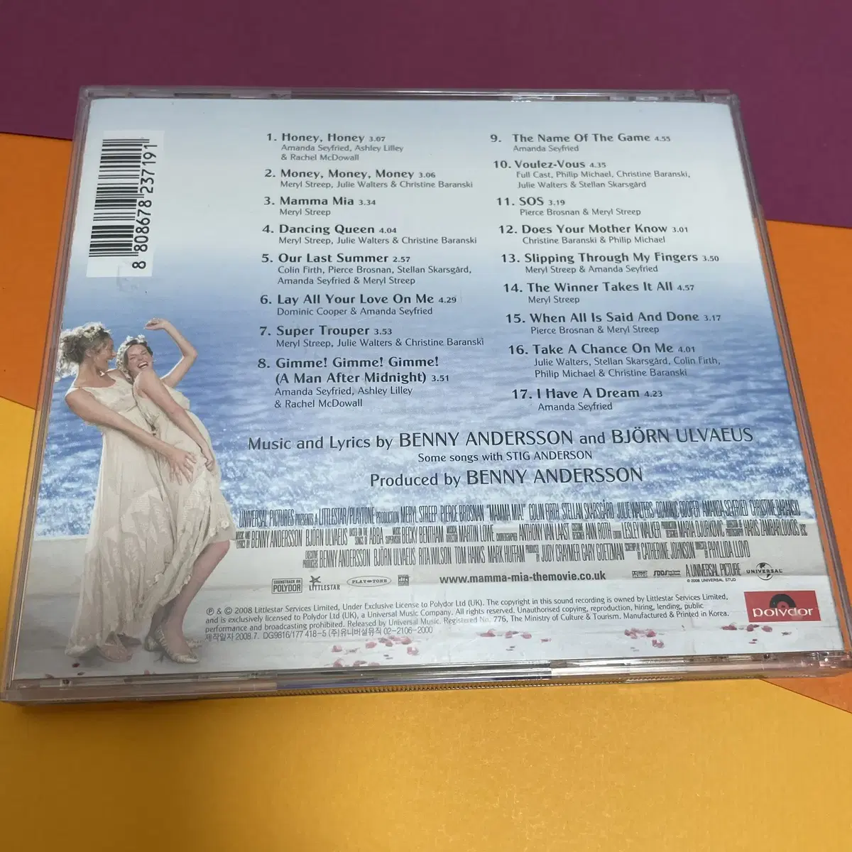 [중고음반/CD] 맘마미아 MAMMA MIA 영화음악 OST 아바