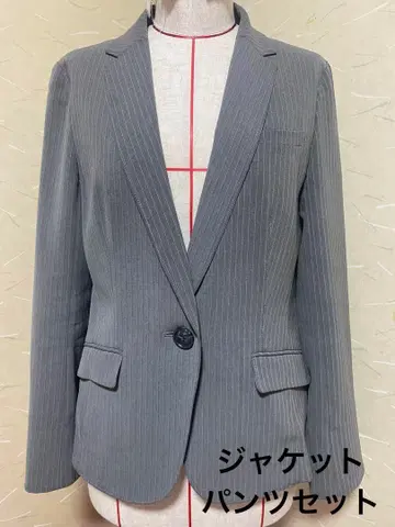 그레이 스트라이프 여성용 비즈니스 정장 상하의 세트