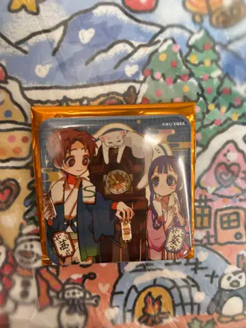 괴물 고양이 여관 하나코테이 캔뱃지 아카&아오이 아이다이로