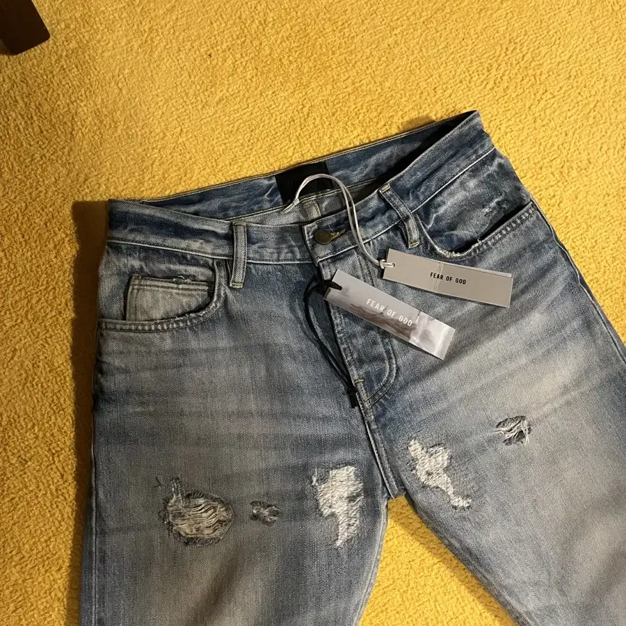 피어오브갓 7th 5years denim 디스트레스 청바지