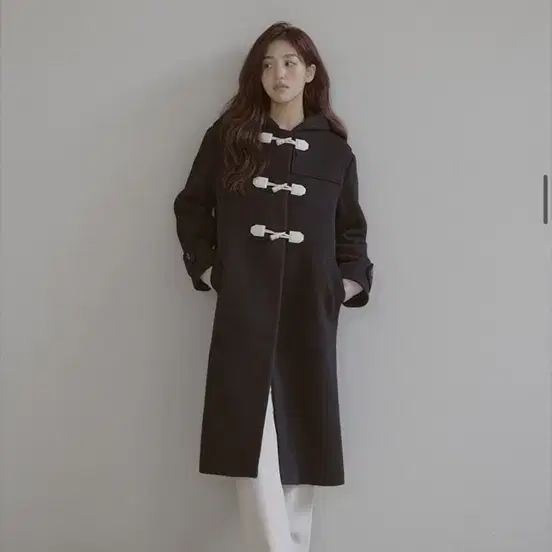 르메메 Charlotte Duffle Coat Black 떡볶이코트