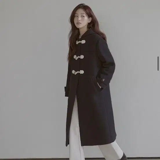 르메메 Charlotte Duffle Coat Black 떡볶이코트