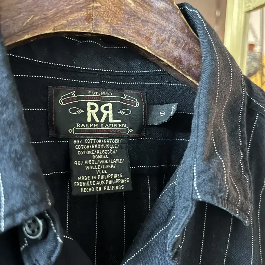 RRL 더블알엘 울 스트라이프 셔츠